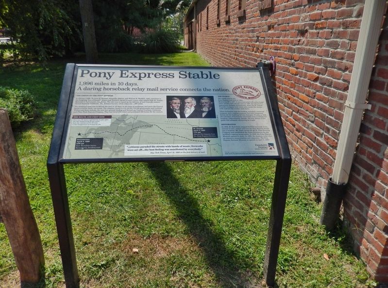 Pony Express Stable Marker (<i>tall view</i>) image. Click for full size.
