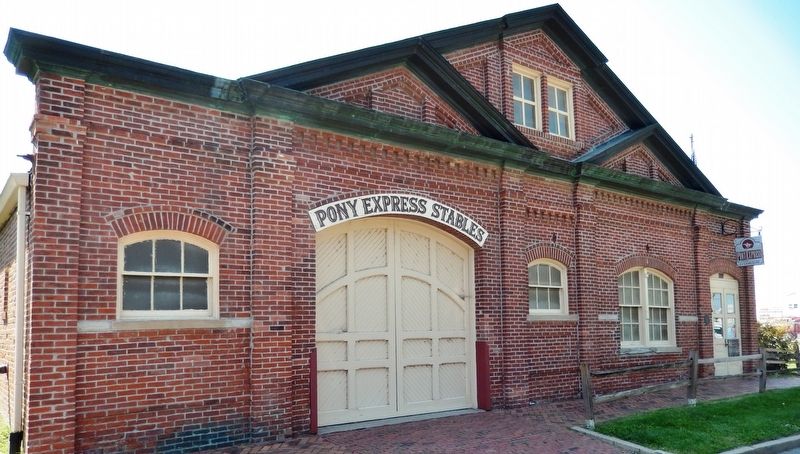 Pony Express Stable (<i>front view from Penn Street</i>) image. Click for full size.