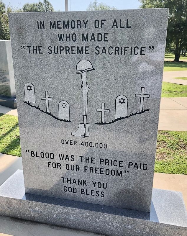Baldwin County World War II Memorial (reverse) image. Click for full size.