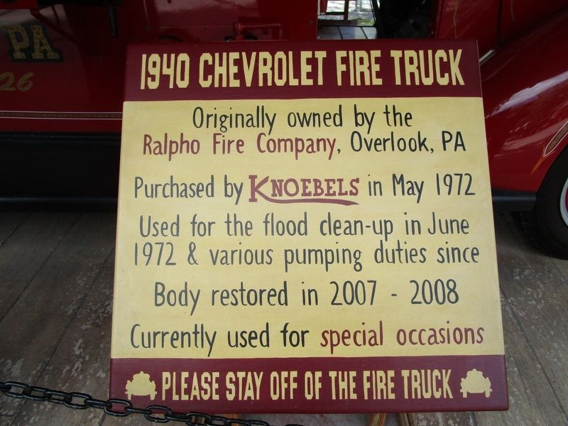 1940 Chevrolet Fire Truck Marker. Click for full size. 1940 Chevrolet Fire Truck Marker image. Click for full size.