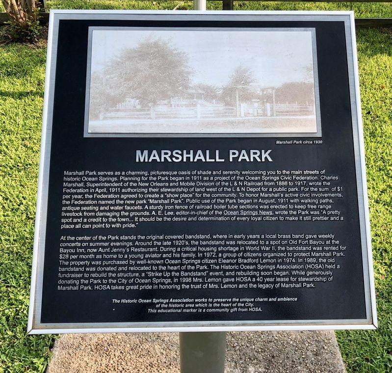 Marshall Park Marker image. Click for full size.