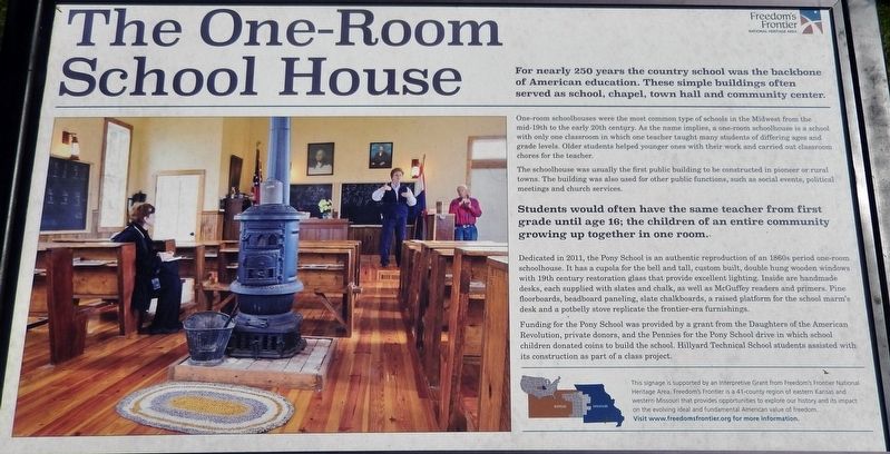 The One Room Schoolhouse Marker image. Click for full size.