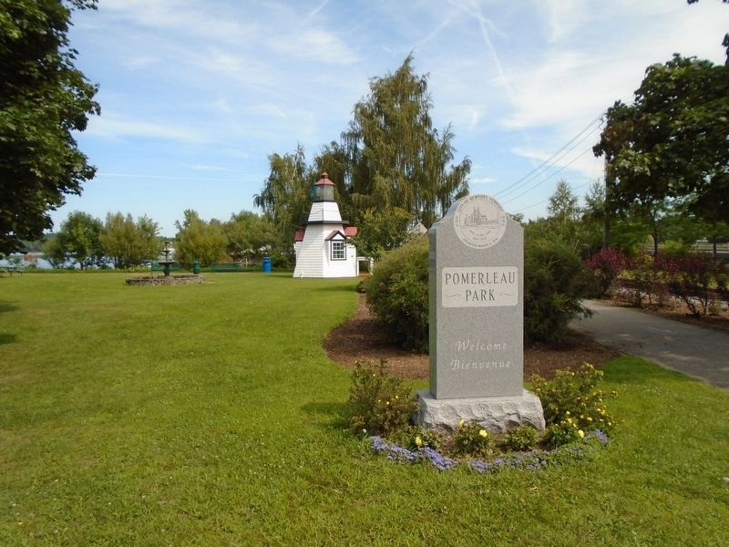 Pomerleau Park Marker. Click for full size. Pomerleau Park Marker image. Click for full size.