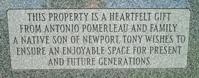 Pomerleau Park Marker (back). Click for full size. Pomerleau Park Marker (back) image. Click for full size.