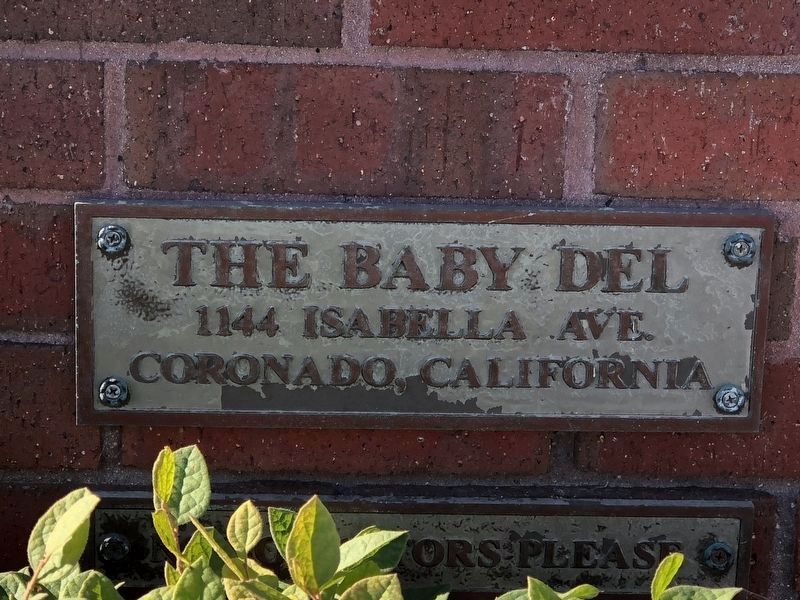 The House is known locally as the "Baby Del" due to similar architecture as the Hotel Del Coronado. image. Click for full size.