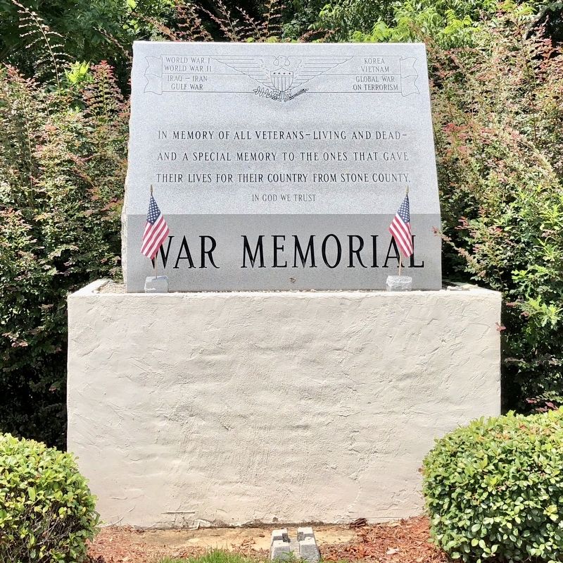Stone County War Memorial. Click for full size. Stone County War Memorial image. Click for full size.
