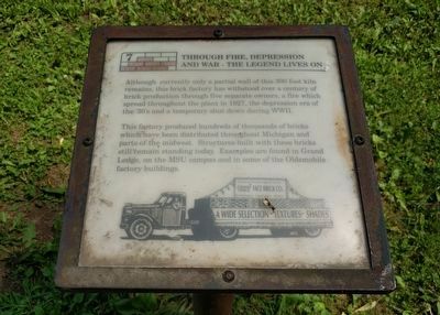 Through Fire, Depression and War - The Legend Lives On Marker image. Click for full size.