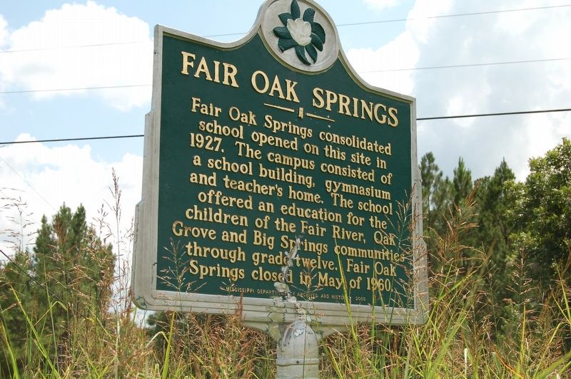 Fair Oak Springs Marker image. Click for full size.