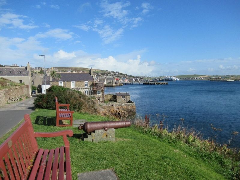 The Cannon Overlooking Stromness Harbour. Click for full size. The Cannon Overlooking Stromness Harbour image. Click for full size.