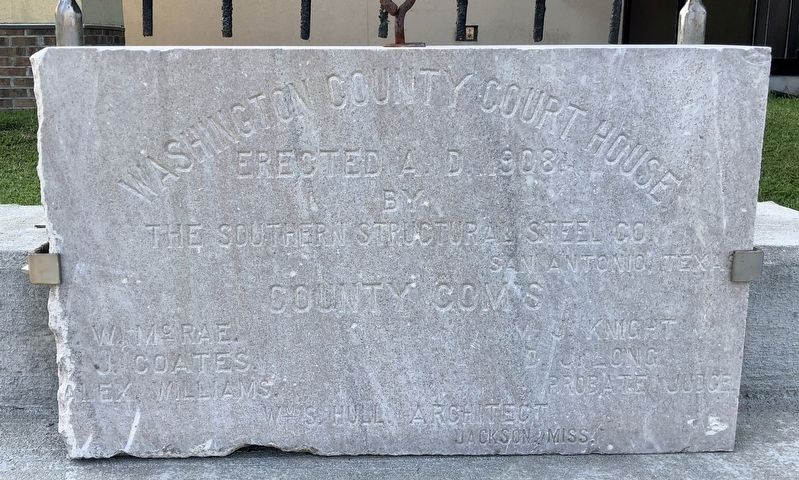 Washington County Courthouse cornerstone. image. Click for full size.