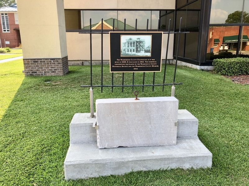 Washington County Courthouse Marker & cornerstone.. Click for full size. Washington County Courthouse Marker & cornerstone. image. Click for full size.