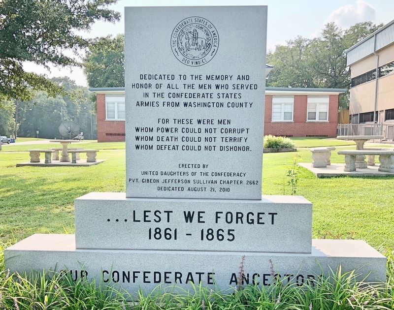 Washington County Confederate Memorial. Click for full size. Washington County Confederate Memorial image. Click for full size.