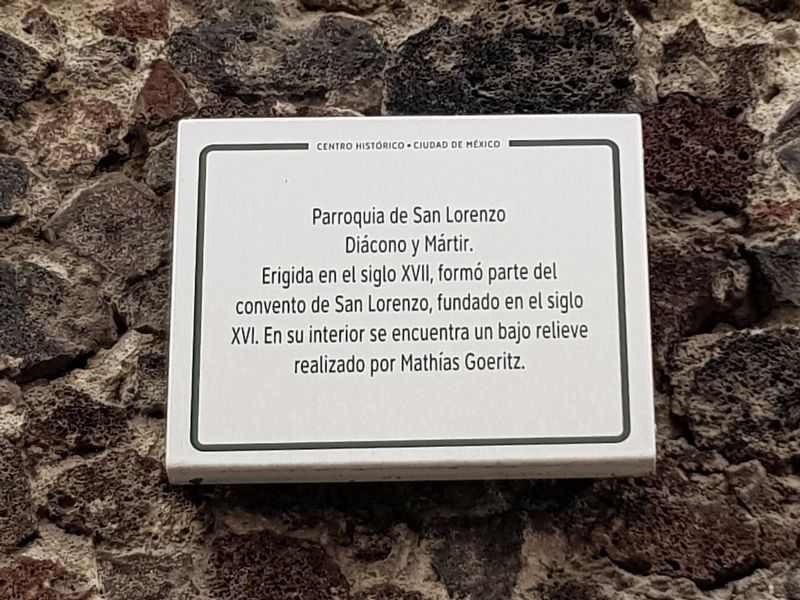 Parish of San Lorenzo, Deacon and Martyr Marker. Click for full size. Parish of San Lorenzo, Deacon and Martyr Marker image. Click for full size.