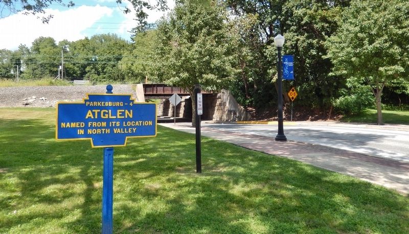 Atglen Marker (<i>wide view; looking north along Main Street</i>) image. Click for full size.