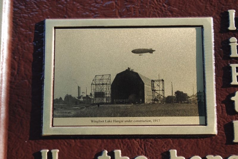 Goodyear's Wingfoot Lake Airship Hangar Marker. Click for full size. Goodyear's Wingfoot Lake Airship Hangar Marker image. Click for full size.