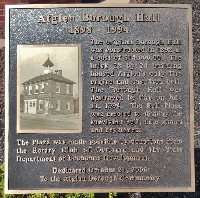 Atglen Borough Hall Marker image. Click for full size.