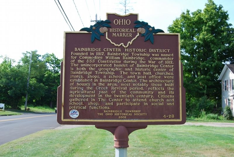 Bainbridge Center Historic District Marker image. Click for full size.