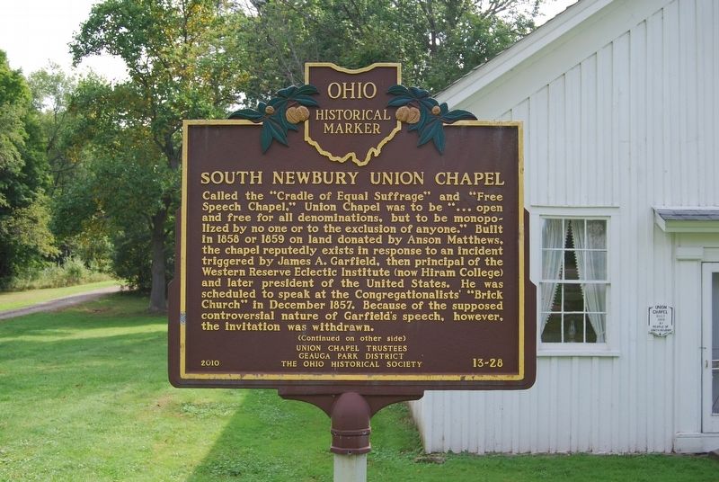 South Newbury Union Chapel Marker image. Click for full size.