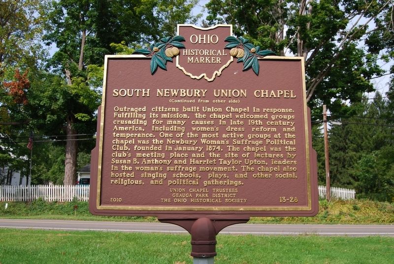 South Newbury Union Chapel Marker image. Click for full size.