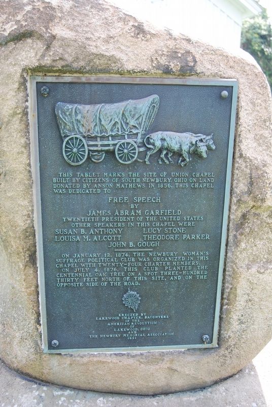 This Tablet Marks the Site of Union Chapel Marker image. Click for full size.