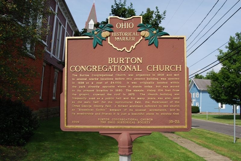 Burton Congregational Church Marker image. Click for full size.