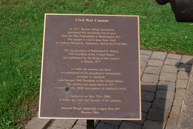 Civil War Cannon Marker image. Click for full size.