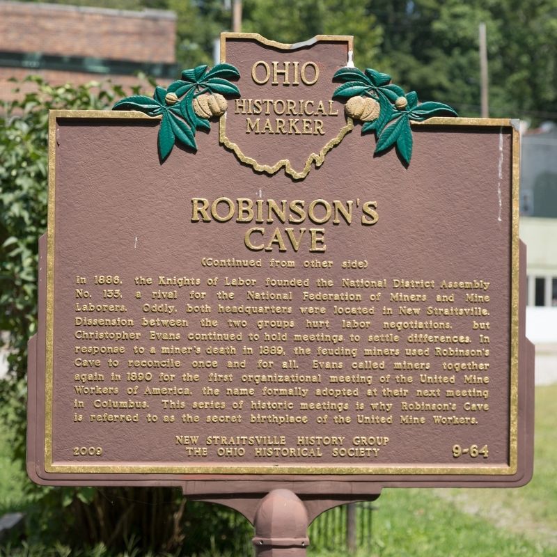 Robinson’s Cave Marker, Side two image. Click for full size.