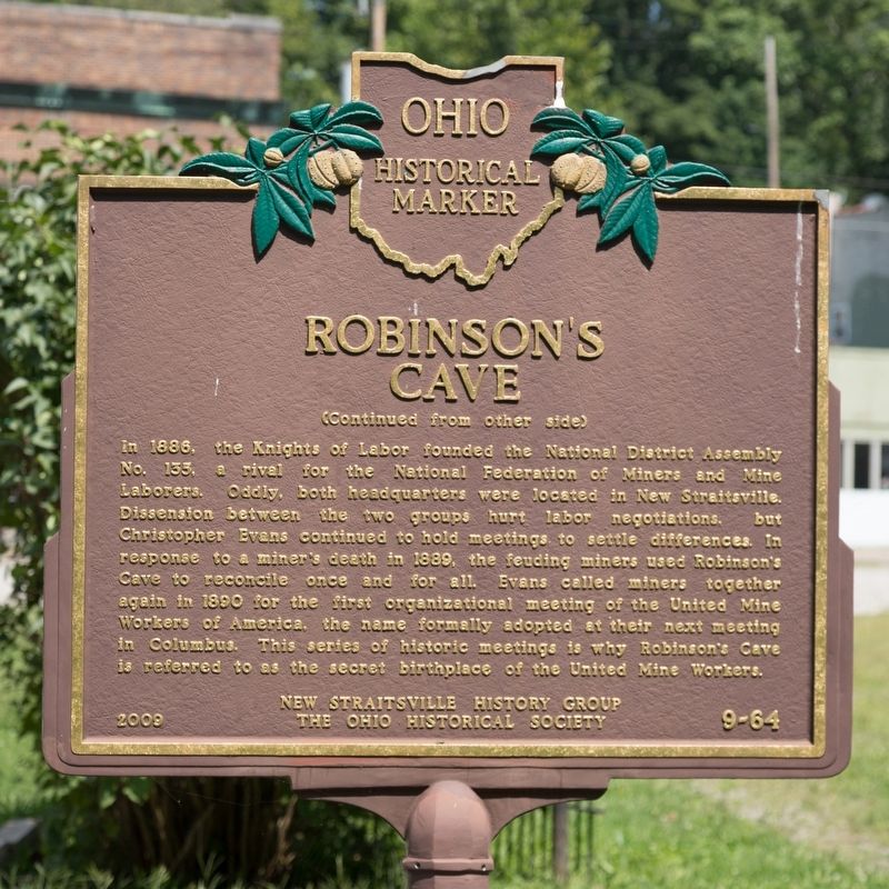 Robinson�s Cave Marker, Side two image. Click for full size.