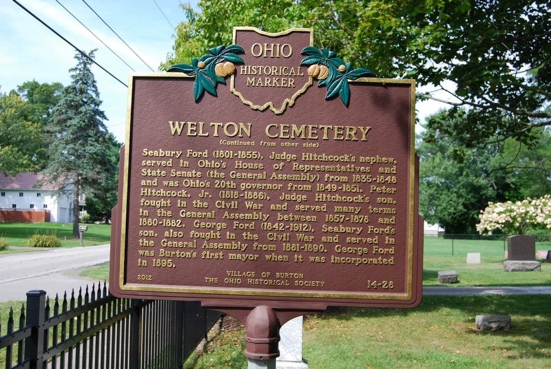 Welton Cemetery Marker. Click for full size. Welton Cemetery Marker image. Click for full size.