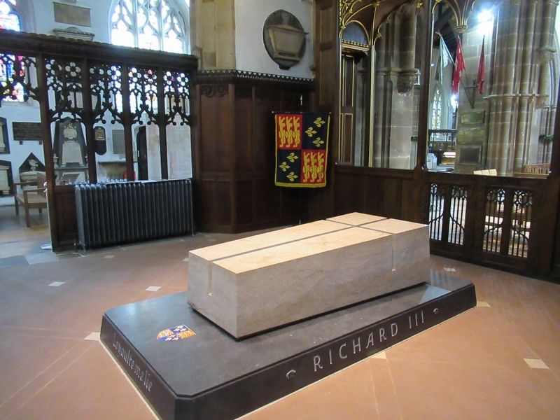 The Tomb of King Richard III in Leicester Cathedral. Click for full size. The Tomb of King Richard III in Leicester Cathedral image. Click for full size.