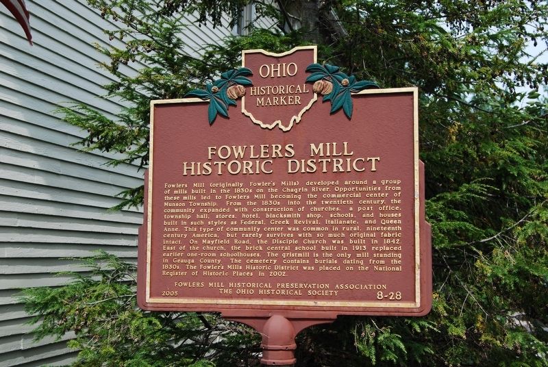 Fowlers Mill Historic District Marker image. Click for full size.