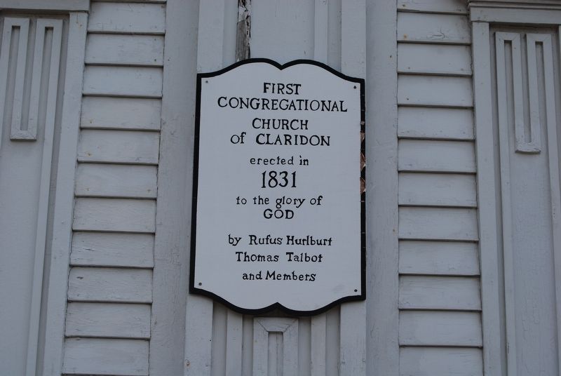 First Congregational Church of Claridon UCC Local Marker image. Click for full size.