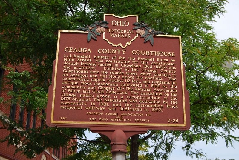 Geauga County Courthouse Marker image. Click for full size.
