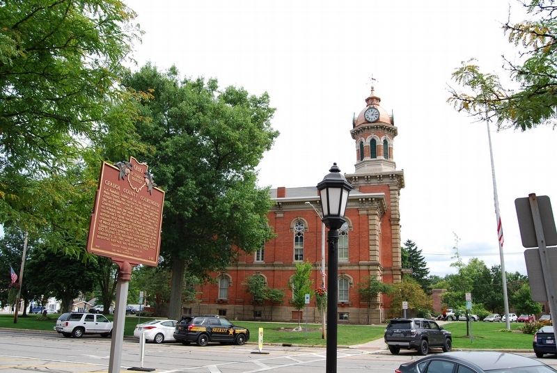 Geauga County Courthouse Marker. Click for full size. Geauga County Courthouse Marker image. Click for full size.