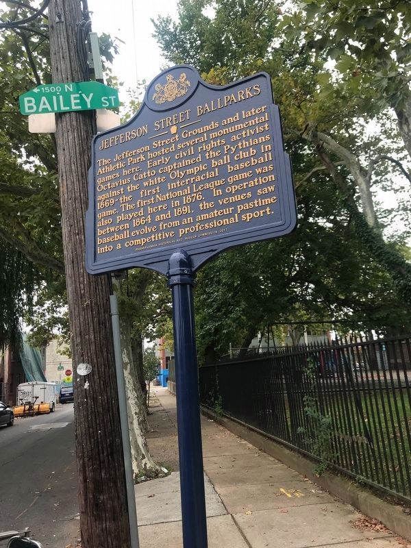 Jefferson Street Ballparks Marker. Click for full size. Jefferson Street Ballparks Marker image. Click for full size.