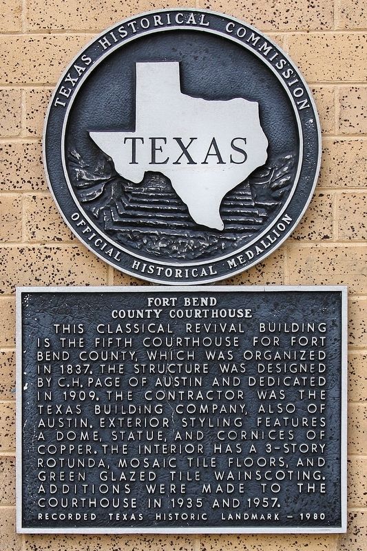 Fort Bend County Courthouse Marker image. Click for full size.