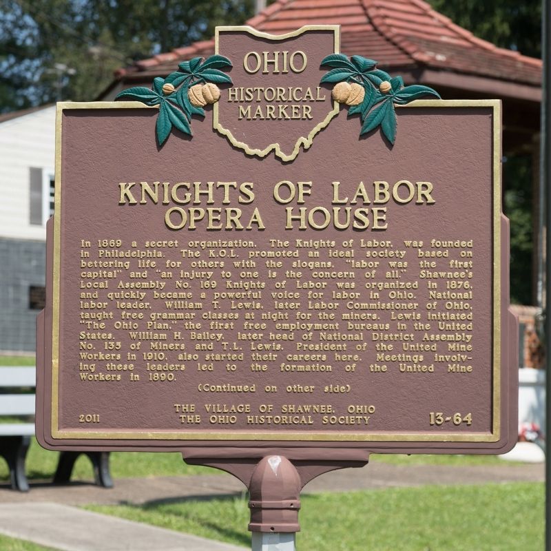 Knights of Labor Opera House Marker, Side One image. Click for full size.