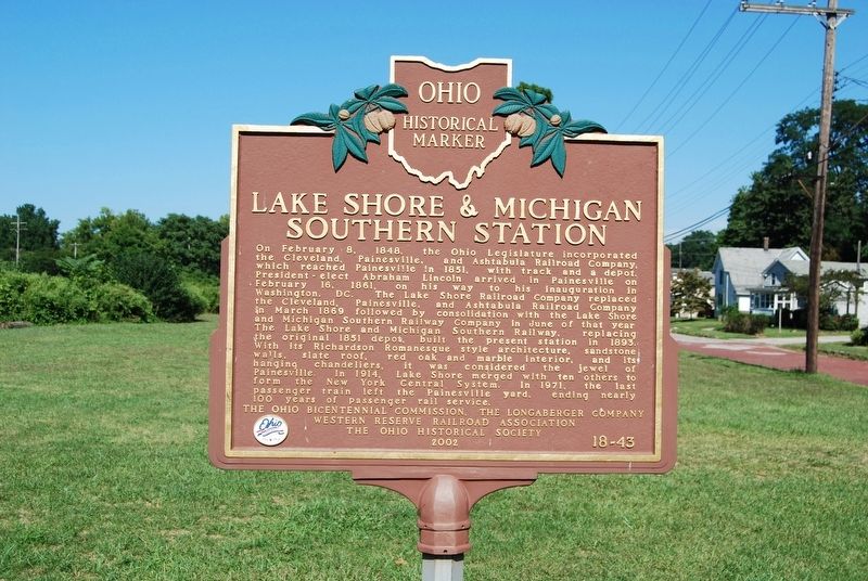 Lake Shore & Michigan Southern Station Marker image. Click for full size.