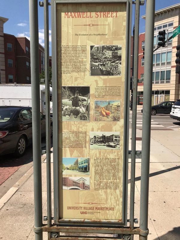 Maxwell Street Marker, Side 1 image. Click for full size.