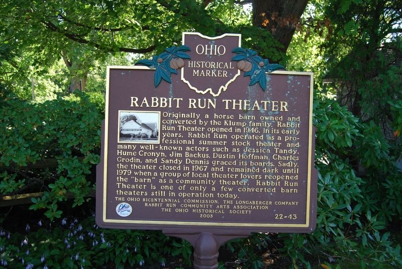 Rabbit Run Theater Marker image. Click for full size.