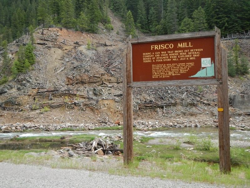 Frisco Mill (ruins) and Marker image. Click for full size.