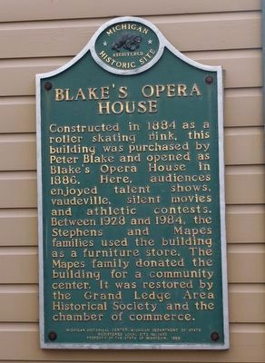 Blake's Opera House Marker image. Click for full size.
