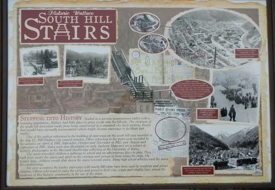 Historic Wallace South Hill Stairs Marker image. Click for full size.