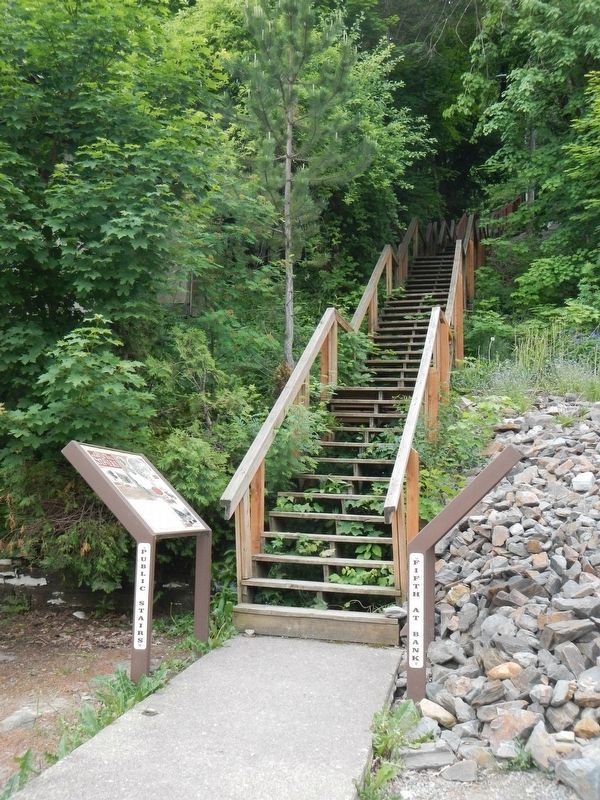 Historic Wallace South Hill Stairs Marker image. Click for full size.