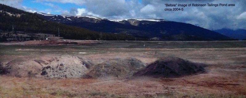 Marker detail: “Before” image of Robinson Tailings Pond area circa 2004-5. Click for full size. Marker detail: “Before” image of Robinson Tailings Pond area circa 2004-5 image. Click for full size.