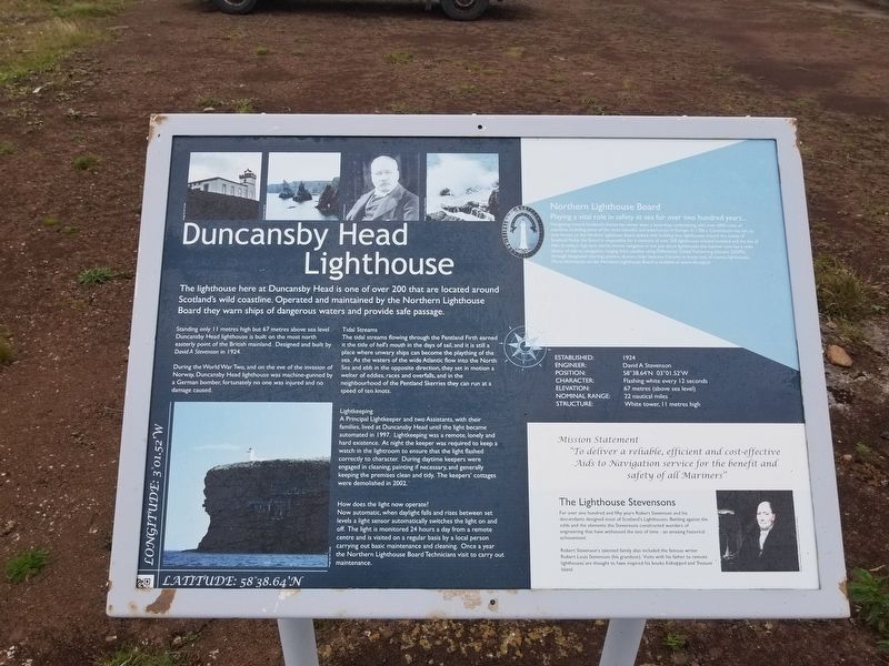 Duncansby Head Lighthouse Marker image. Click for full size.