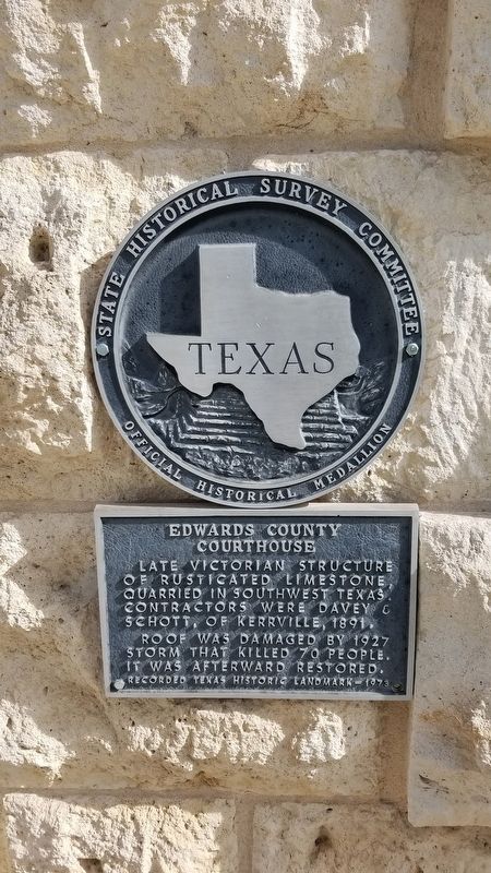 Edwards County Courthouse Marker image. Click for full size.