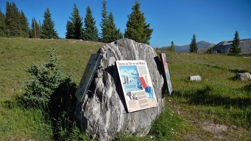 Skiing on Top of the World Marker (<i>wide view</i>) image. Click for full size.