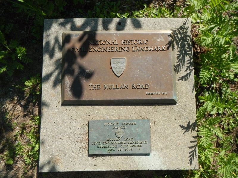 The Mullan Road Marker image. Click for full size.