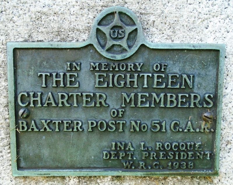 Grand Army of the Republic Memorial Marker. Click for full size. Grand Army of the Republic Memorial Marker image. Click for full size.